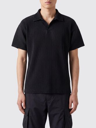 Homme Pliss&eacute; Issey Miyake Polo plissettata a maniche corte Homme Pliss&eacute; Issey Miyake con scollo a V