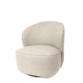Koketto Home Butaca tapizada con sistema giratorio en beige