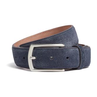 Ermenegildo Zegna Su&egrave;de Riem - Heren - Riemen - Blauw - ONE Size - Su&egrave;de - Accessoires