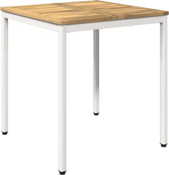 vidaXL Mesa De Cena De Jard&iacute;n Blanco 70 X 68,5 X 75 Cm Vidaxl