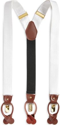 Clifton Wilson Silk Suspenders in White at Nordstrom