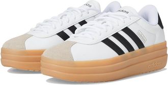 adidas VL Court Womens Shoes White/Black/Wonder Beige : 9.5 B - Medium, Leather