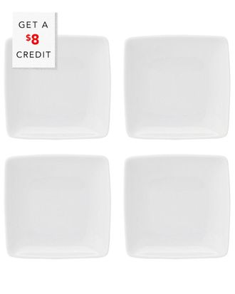 Vista Alegre Carrz White Dessert Plates (Set Of 4) With $8 Credit