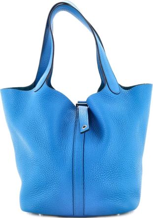 Herm&egrave;s Picotin Lock Bag Clemence MM bucket bag - Blauw