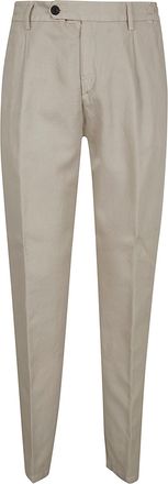Eleventy Relaxed Fit Chino Trousers with Elasticized Waistband