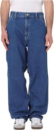 Carhartt Work in Progress Carhartt Wip, Wide Jeans, male, Blue, Size: W29 Relaxed Fit Carpenter Jeans