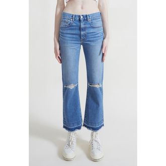 Denimist Jaclyn Ripped Ankle Slim Kick Flare Jeans in Blake W/Rips at Nordstrom Rack, Size 30