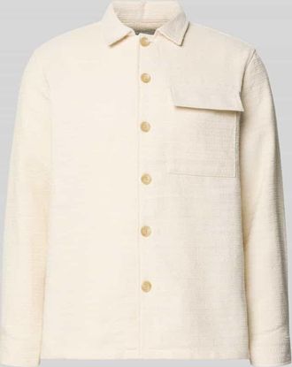 Casual Friday Casual Friday Regular Fit Hemdjacke mit Brusttasche Modell Matt in Ecru, Gr&ouml;&szlig;e XXL