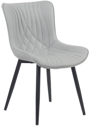 Clp Silla De Comedor Brady Gris Simil Cuero