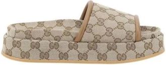 Gucci Sliders, female, Multicolor, Size: 6 US Polyamide Platform Sandals