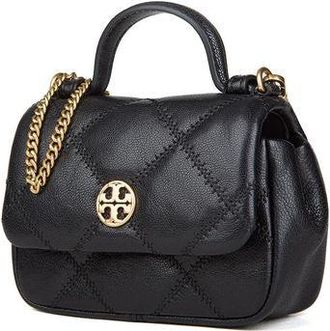 Tory Burch Womens Top Handle Bag Black Leather Top-handle-bags