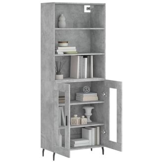 Berkfield Home Highboard Concrete Grey 69.5x34x180 cm Engineered Wood