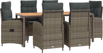 vidaXL Juego De Comedor Para Exteriores 7 Uds. Vidaxl