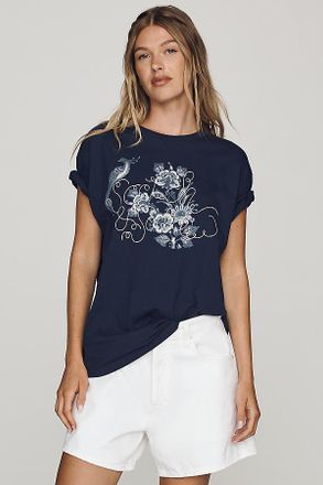 Scotch & Soda Cotton Embroidered Tee