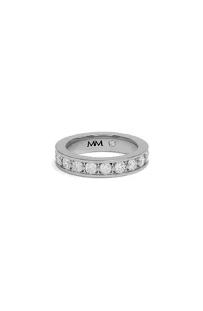 Melinda Maria Ashley Infinity Band Ring in Silver-White at Nordstrom, Size 10