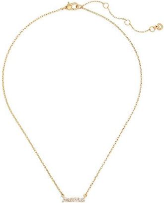 Kate Spade New York Mama Pave Pendant Womens Necklace Clear/Gold, Brass/Cubic Zirconia