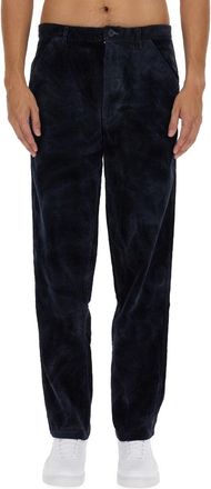 Comme Des Gar&ccedil;ons Velvet Cotton Trousers - Blue