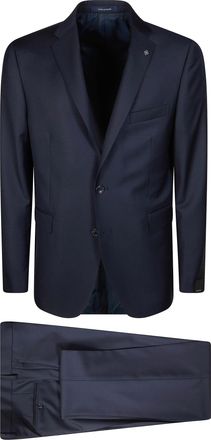 Tagliatore Blue Gabardina Single Breasted Suit