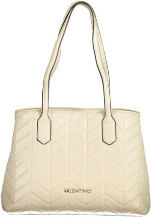 Valentino Tassen, Dames, Beige, ONE Size, Chevron Gewatteerde Tote Bag