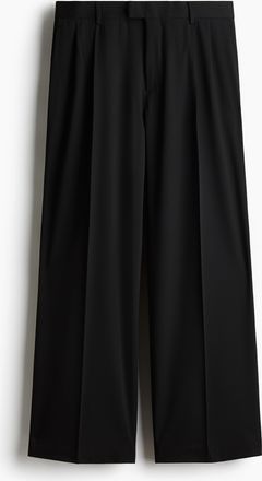 H&M Elegante Hose in Loose Fit - Schwarz