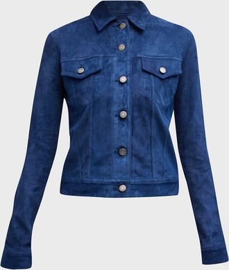 Co&ucirc;t de la Libert&eacute; Donna Suede Trucker Jacket