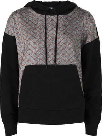 M Missoni Metallic Wavy Print Hoodie
