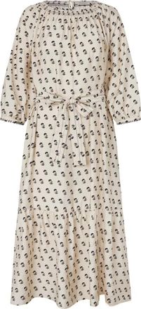 Masai Midi Jurk - Dames - Casual kleedjes - Beige - XL - Kleedjes