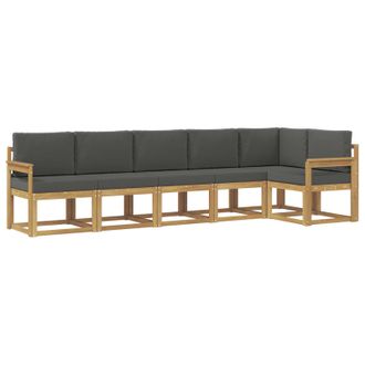 vidaXL Conjunto De Sof&aacute;s De Exterior 6 Pcs Blanco Y Antracita Vidaxl