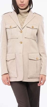 Tagliatore Blazer in Cashmere Utility con Bottoni Effetto Dorato Tagliatore
