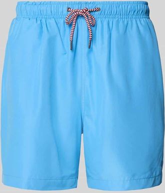 Mc Neal Badehose mit elastischem Bund in Metallic Blue, Größe M