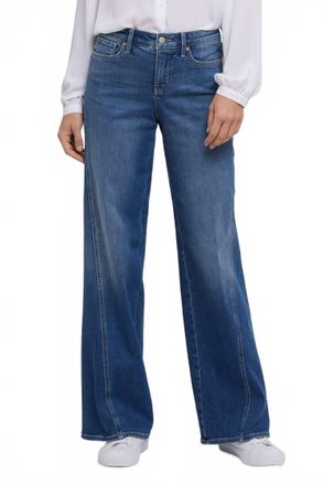 NYDJ Teresa Wide Leg Jeans With Contour Seams In Romantic Indigo
