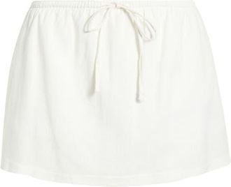 PacSun Tie Waist Miniskirt in White at Nordstrom, Size X-Large