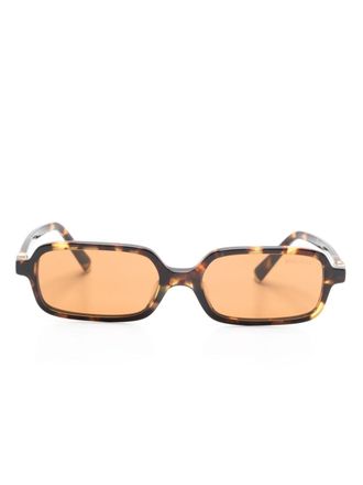 Miu Miu Eyewear Occhiali da sole squadrati con effetto tartarugato - Marrone