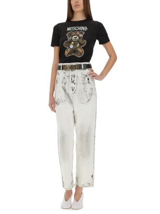 Moschino Womens Teddy Bear Sweater - Black Cotton - Size EU 42 (Womens)