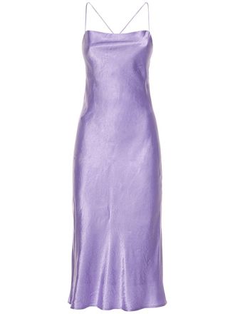 Third Form Crush Bias Cowl Satin Midi Slip Dress