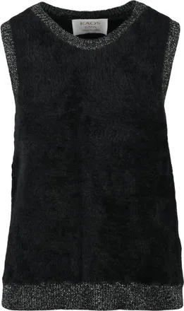 Kaos Kaos, Truien & Vesten, Dames, Zwart, XS, Polyester, Ronde hals gebreid