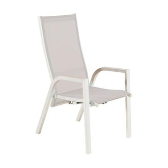 ED&Egrave;N JARD&Iacute; Pack 2 sillones de jard&iacute;n hidr&aacute;ulico blanco envejecido