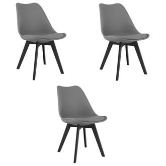OEM Silla Mark - Grafito / Patas Negras X 3