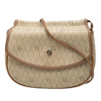 Dior Pre-owned Vintage Canvas Crossbody Bag - Dames - Pre-owned - Beige - Maat: ONE Size Leer