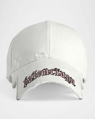 Balenciaga Blackletter Script Logo Baseball Cap