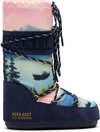 Moon Boot x Guest In Residence Icon High Postcard Boot in Midnight at Nordstrom, Size 39