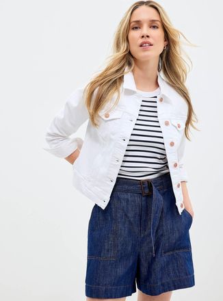 Mavi Womens White stretch denim jacket