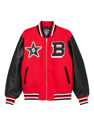 Billionaire Boys Club star-appliqu&eacute; bomber jacket - Red