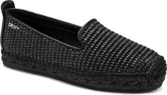DKNY Mallandra Platform Espadrille Flat in Black Weave at Nordstrom, Size 8.5