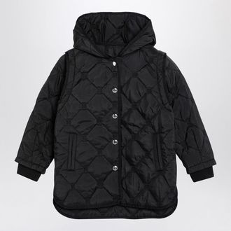 Givenchy Schwarzer gesteppter Parka von Givenchy mit abnehmbaren &Auml;rmeln