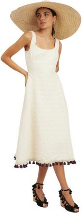 La DoubleJ Sophia Loren Cocktailjurk - Dames - Casual kleedjes - Beige - M - Katoen - Kleedjes