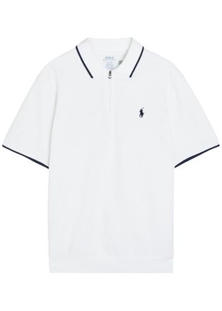Polo Ralph Lauren Logo-embroidered Stretch-cotton Polo Shirt - White - Xxl