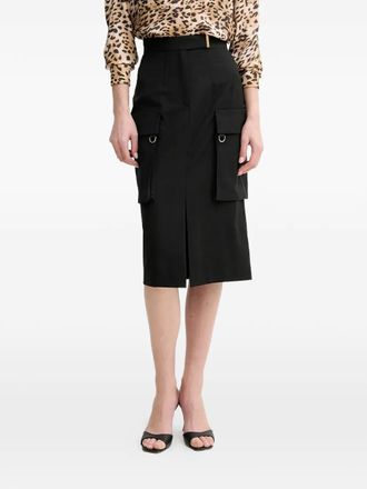 Guess Co flap-pocket midi skirt - Black