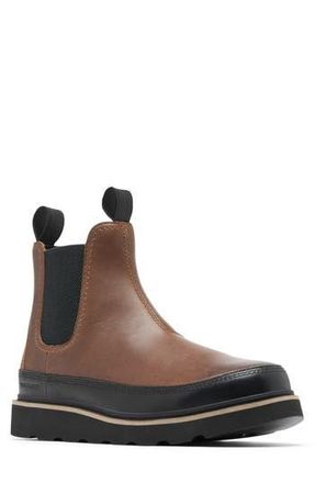 Sorel Slabtown 62 Waterproof Chelsea Boot in Tobacco/Black at Nordstrom Rack, Size 13