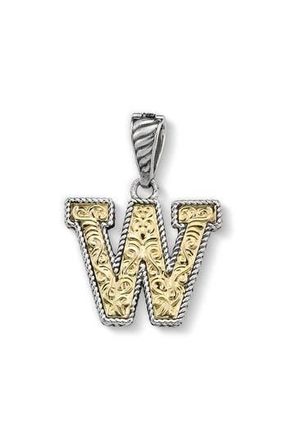 Samuel B. Two-Tone Initial Pendant in Silver/gold W at Nordstrom Rack